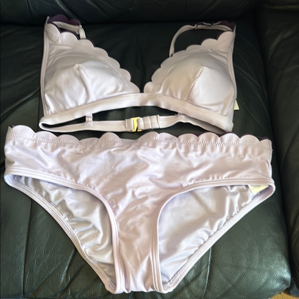 Kate Spade Lavender Bikini Set with Adjustable Straps